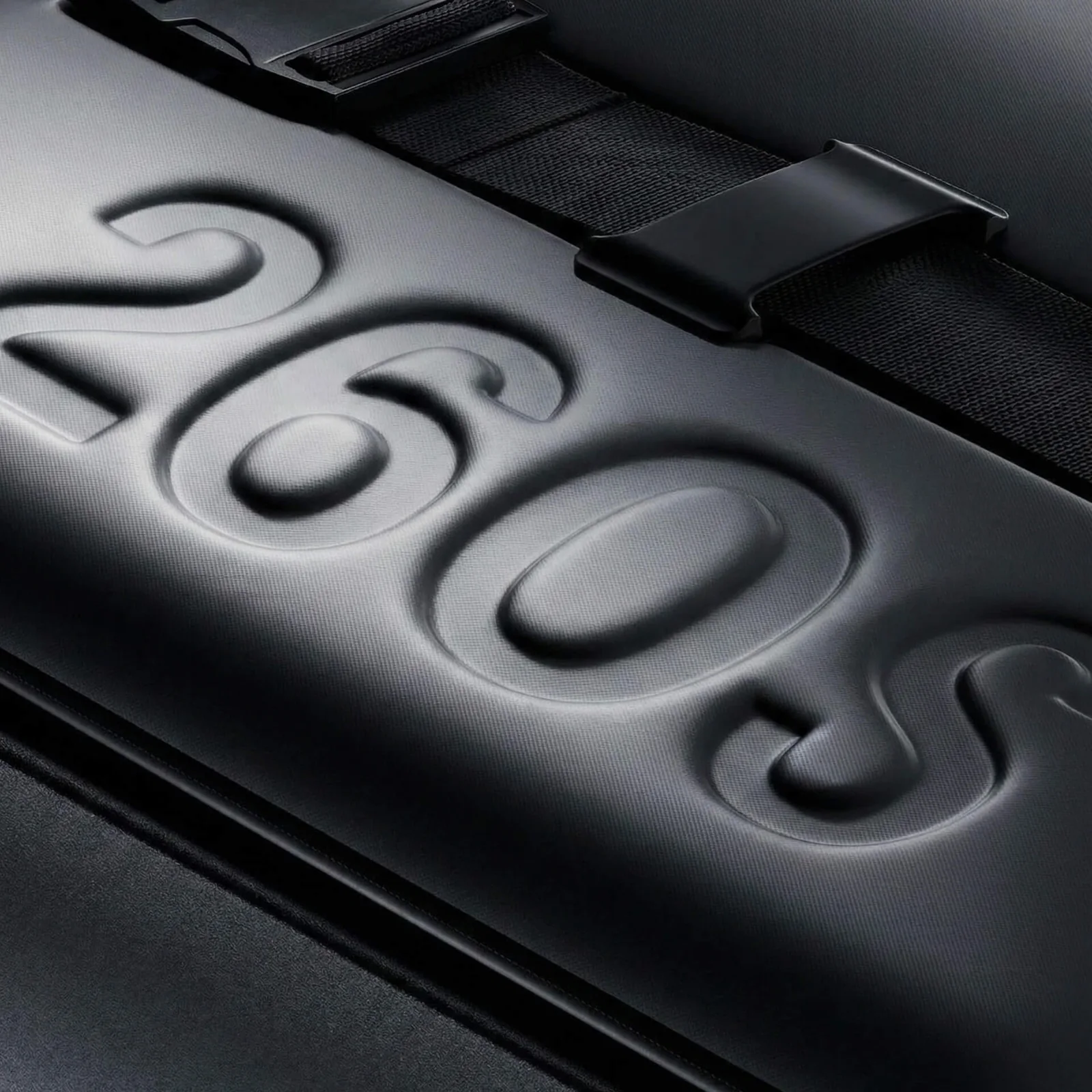 Embossed black leather design reference
